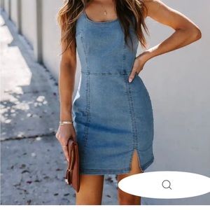 Vici Faux Denim Dress